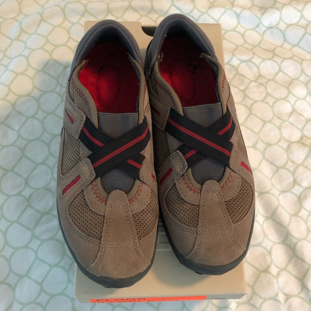 Easy Spirit Brown Suede Slip on Sneaker